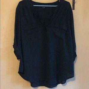 Solid black blouse